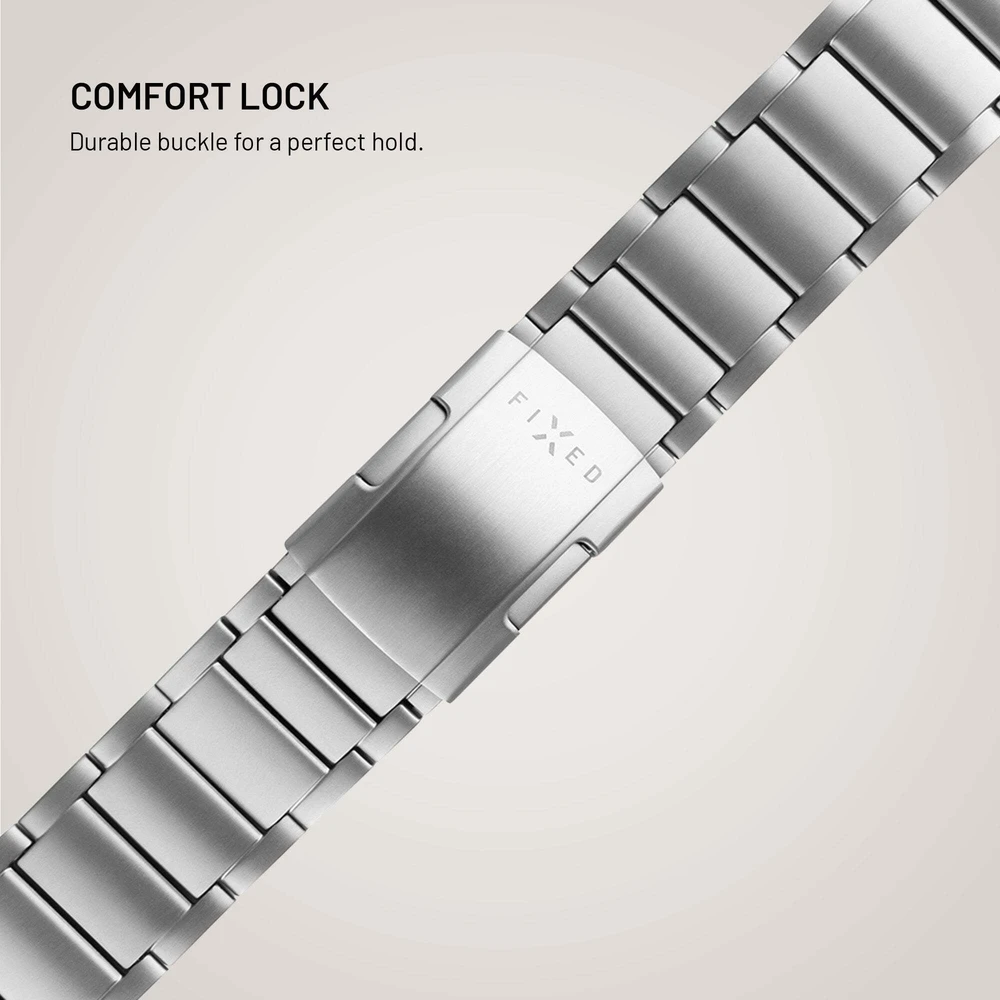 Fixed Fiksuotas titano dirželis, skirtas „Samsung Galaxy Watch Ultra“ išmaniajam laikrodžiui, natūralus titanas