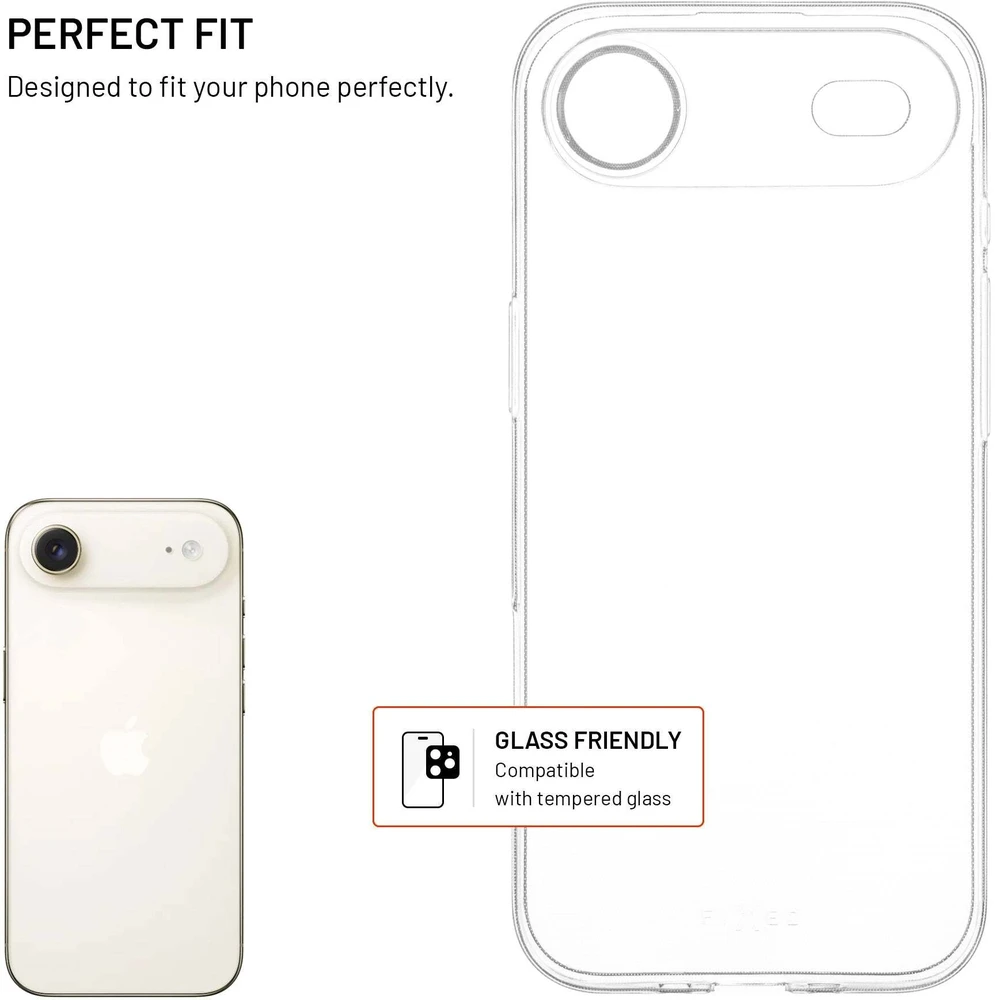 Itin plonas TPU gelio dėklas FIXED Story Slim, skirtas Apple iPhone Air, 0.6 mm, skaidrus