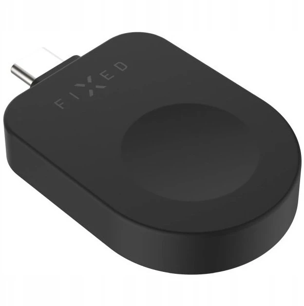 Juodas USB-C krovimo adapteris Apple Watch laikrodžiams