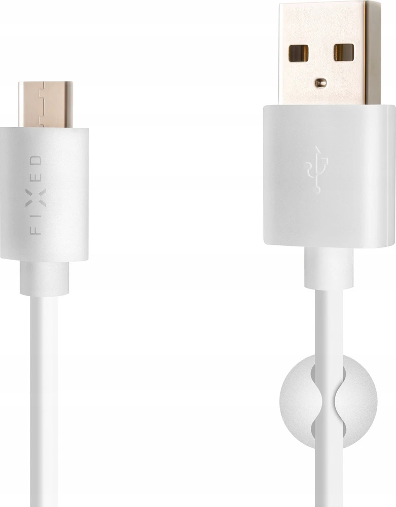 Fixed Ištaisyta | Duomenų ir įkrovimo kabelis su USB/USB-C jungtimis | Baltas