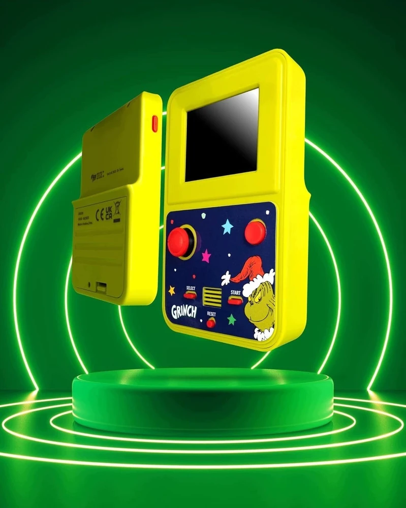 Fizz Creations Nešiojama retro arkadinė konsolė Mini spalvotas ekranas 2,5'' The Grinch Grincz (330195) (SB12261)