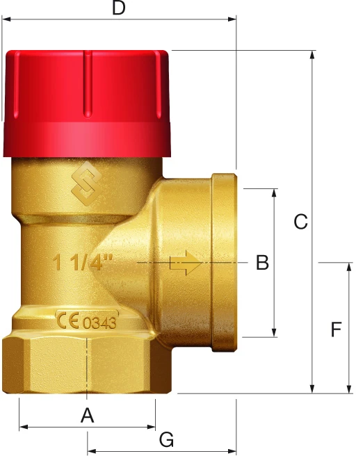 Flamco APSAUGINIS VOŽTUVAS 3/4" 3 BARŲ PRIEŽIŪRA