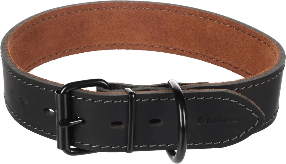 Flamingo Obroża šuniui Montana juoda 53-63cm 40mm