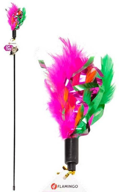 Žaislas katei Flamingo FEATHERSTICK, įvairių spalvų