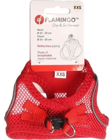 Flamingo Šuns petnešos STEP&GO BENTO raudonos 22-23/24-25CM