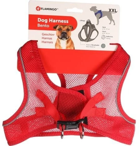 Flamingo Šunų HARN.STEP&GO BENTO raudona 52-57/56-62CM