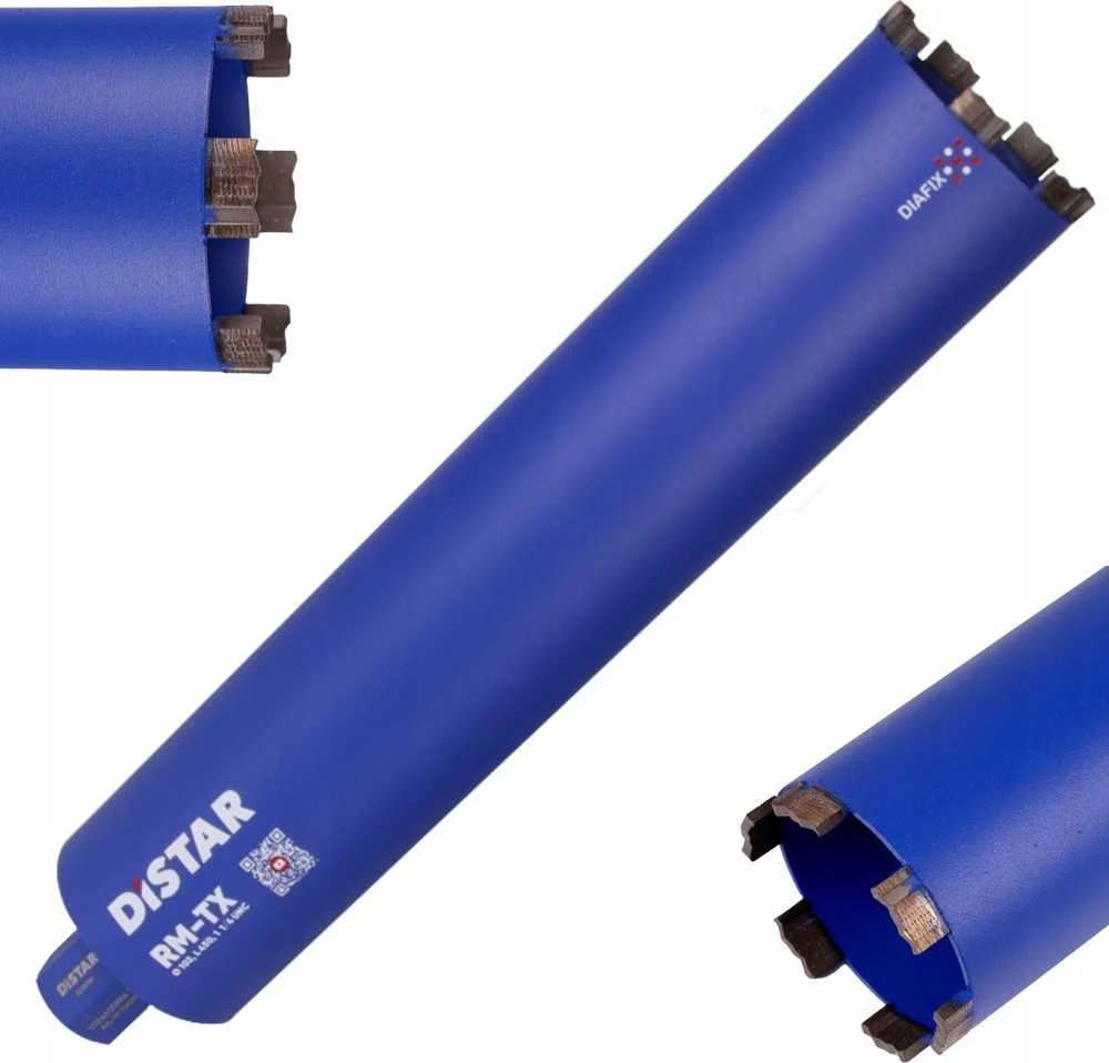 Distar RM-TX 450 mm ilgio sauso gręžimo karūnos armuotam betonui 42 - 250 mm x 450mm, Karūnos skersmuo, mm: 102 mm