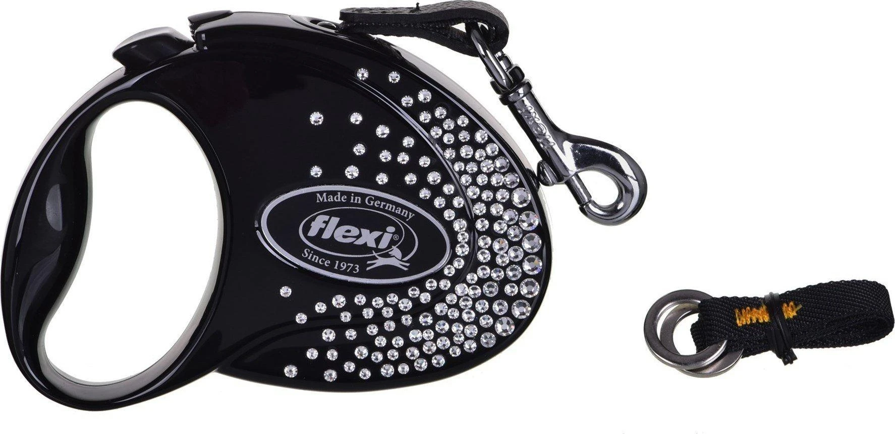 Flexi FLEXI Smycz Glam Splash Crystal, S TABLE 3 m, juoda