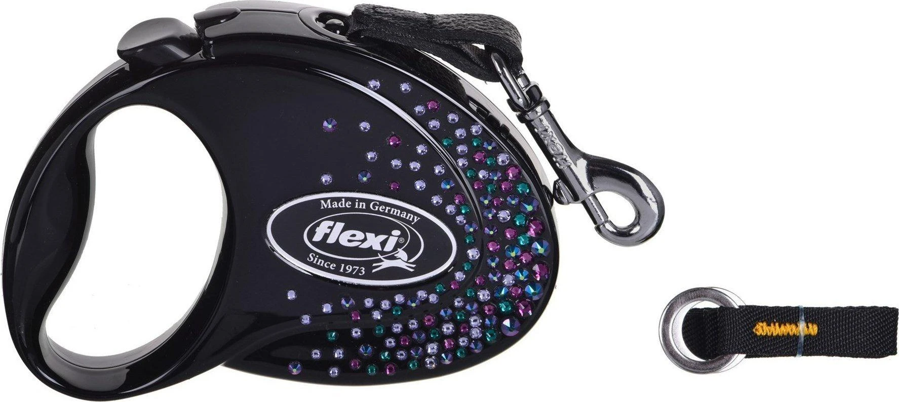 Flexi FLEXI Glam Splash Mystic virvelė, S TAPE 3 m, juoda