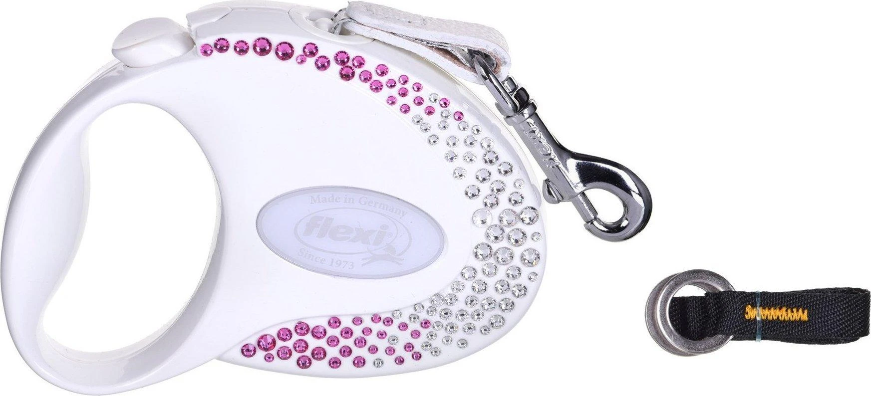 Flexi FLEXI SMYCZ GLAM S /ROZM.S SUDĖTIS Perlamutras Baltas