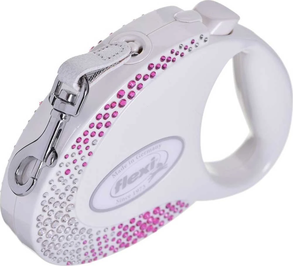 Flexi FLEXI SMYCZ GLAM M / ROZM.M SUDĖTIS Perlamutras Baltas
