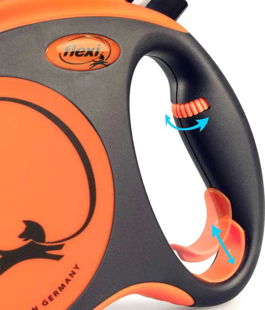 Trixie Flexi Xtreme šunų pavadėlis, L, iki 55 kg, 8 m, oranžinis
