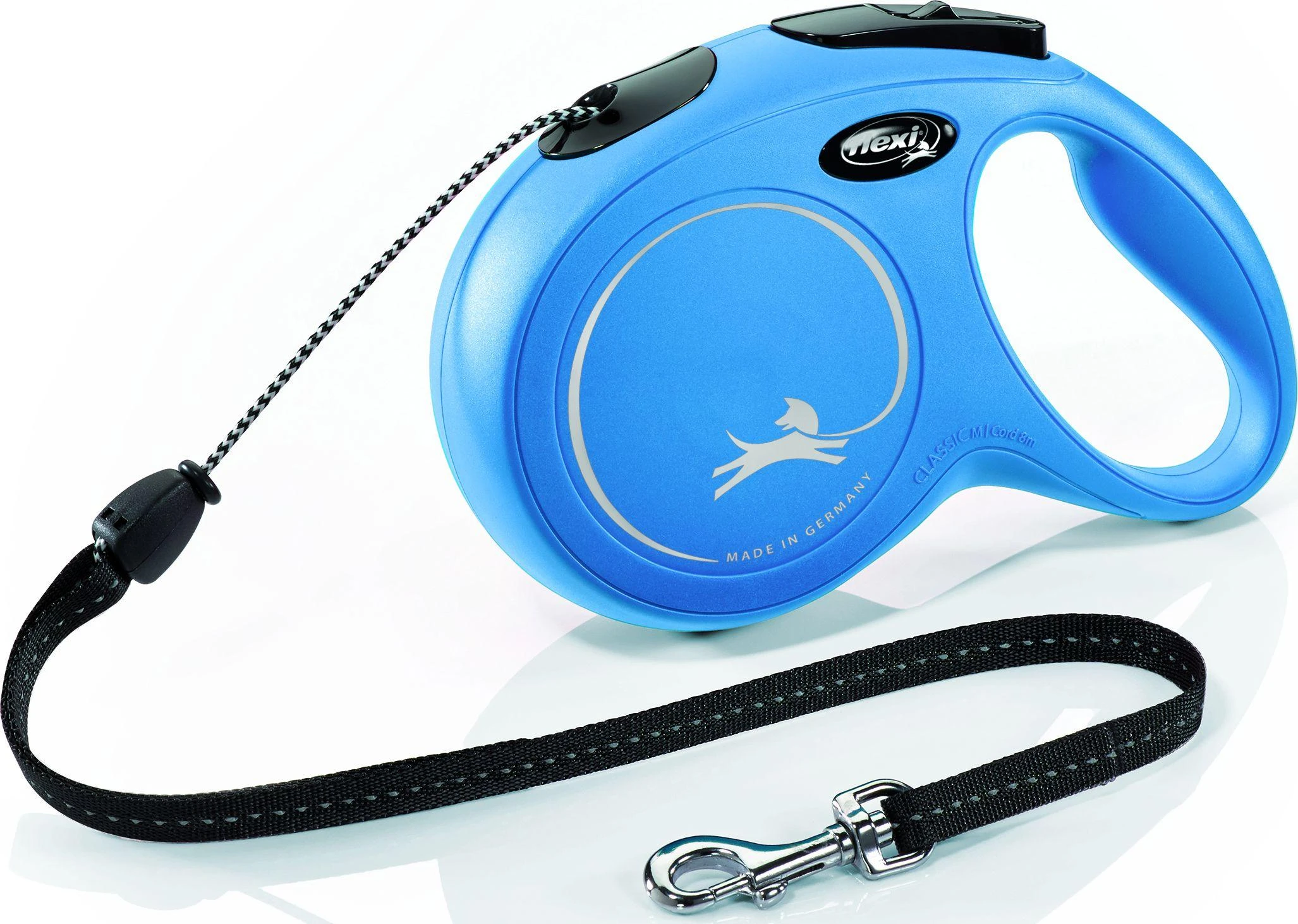 Flexi automatinis pavadėlis New Classic M, mėlynas, 8 m