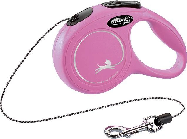 Trixie FLEXI pavadėlis šuniui New Classic XS virvinis, 3 m, rožinis