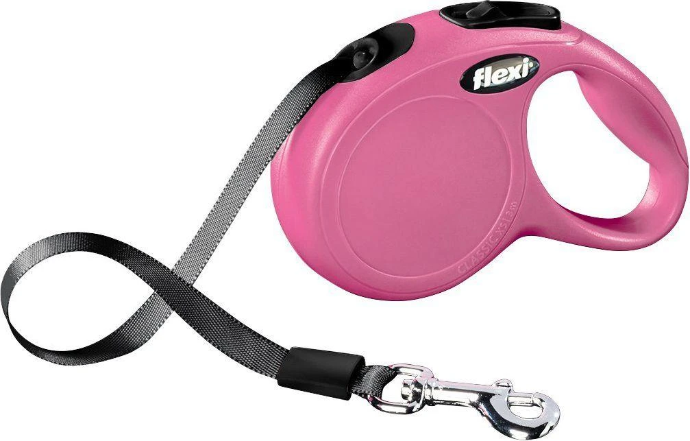 Trixie FLEXI pavadėlis šuniui New Classic XS juostinis, 3 m, rožinis
