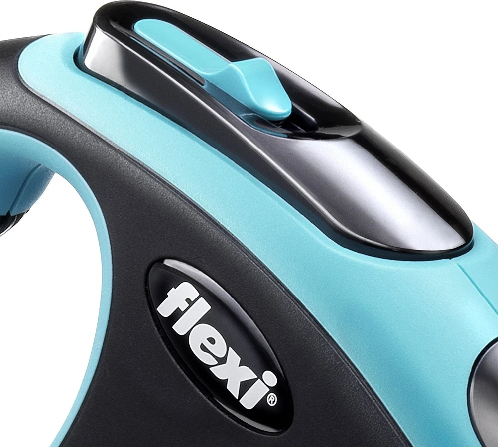 Flexi New Comfort M pavadėlis šunims iki 25kg juostinis 5m žydros spalvos