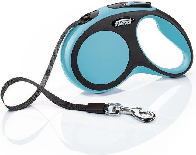 Flexi New Comfort S pavadėlis šunims iki 15kg juostinis 5m mėlynos spalvos