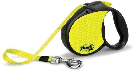 Flexi New Neon L pavadėlis šunims iki 50kg juostinis 5m geltonos spalvos