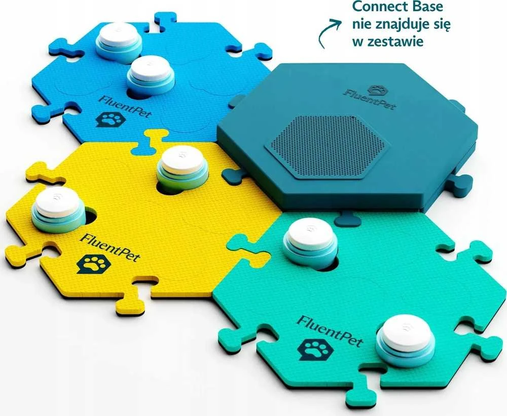 Flic FluentPet - Connect Get Started Expansion Kit - 6 mygtukų rinkinys su putplasčio kilimėliais ir lipdukais, skirtas bendrauti su šunimi / kate Connect sistemai
