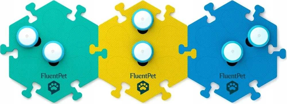 Flic FluentPet - Connect Get Started Expansion Kit - 6 mygtukų rinkinys su putplasčio kilimėliais ir lipdukais, skirtas bendrauti su šunimi / kate Connect sistemai