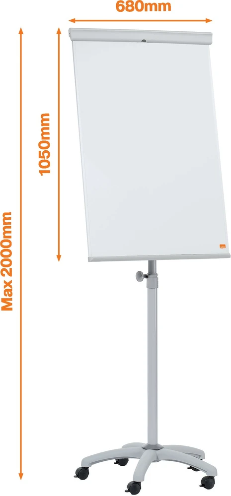 Nobo Essentials mobilus magnetinis flipchart iš lakuoto plieno
