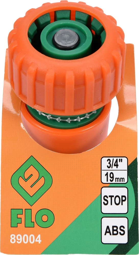FLO SZYBKOZŁĄCZE DO WĘŻA OGRODOWEGO 3/4" Z FUNKCJĄ STOP BOX-30vnt.
