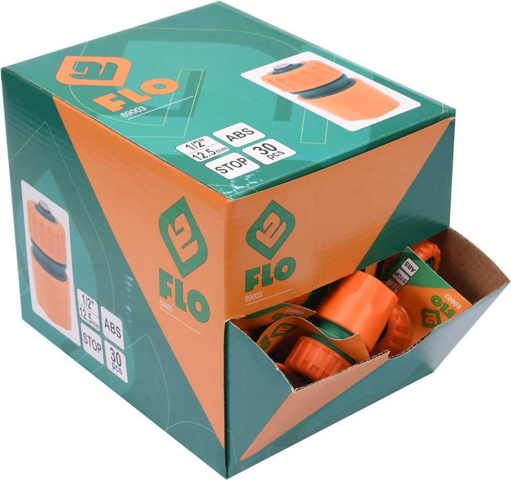 FLO ŽARNOS GREITOJO JUNGIMO JUNGTIS 1/2″ SU STOP FUNKCIJA DĖŽUTĖ-30vnt.