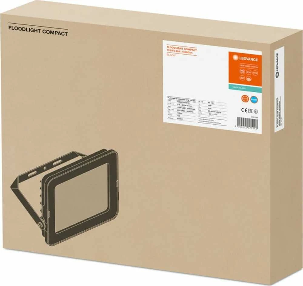 Ledvance 135W prožektorius COMPACT, juodas, 4000K