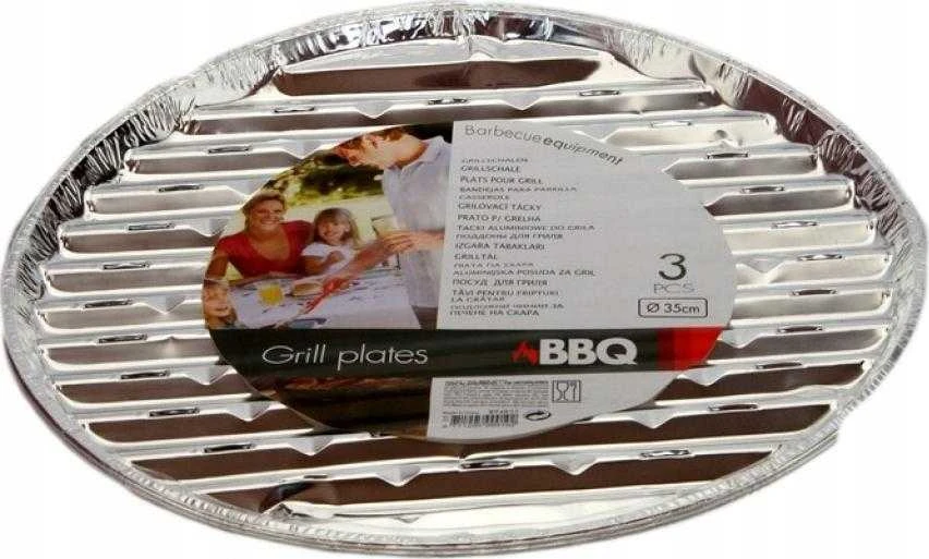 Bbq Line Aliumininės grilio lėkštės, 34 cm, 3 vnt.