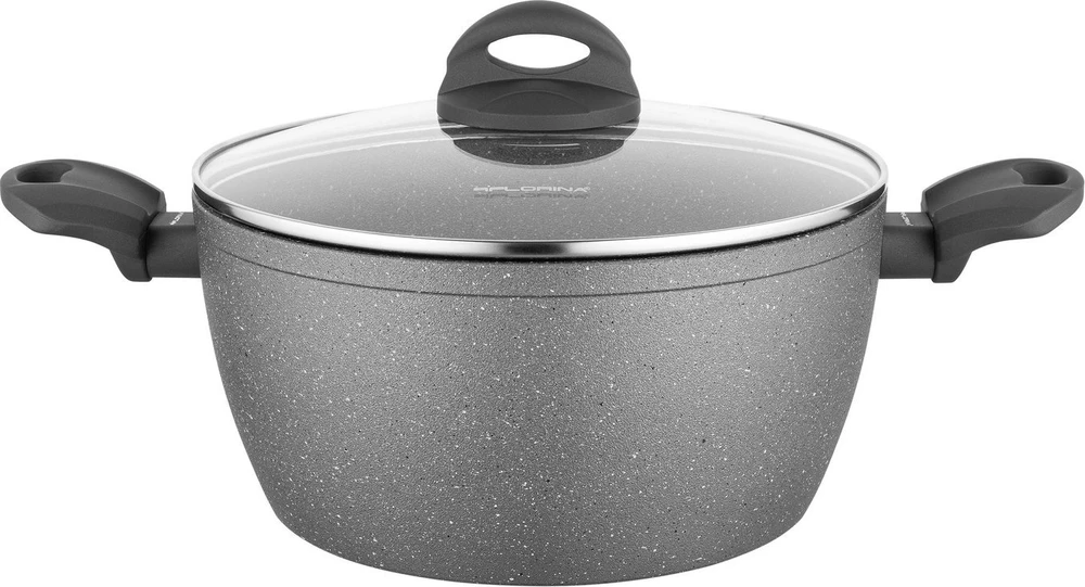 Florina Aliuminis puodas Florina Lava Akmens pilkas 24 cm 4 l
