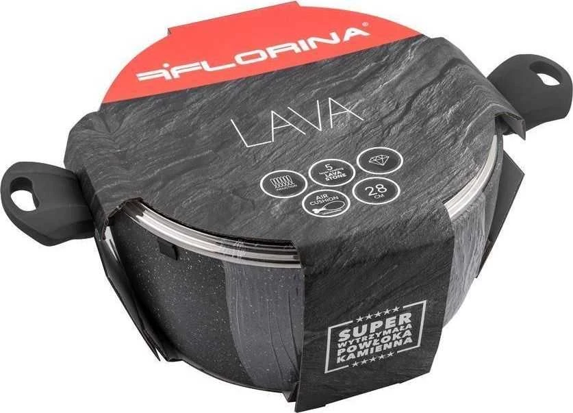 Florina Aliuminio indas Florina Laja Akmuo pilkas 28 cm 7 l