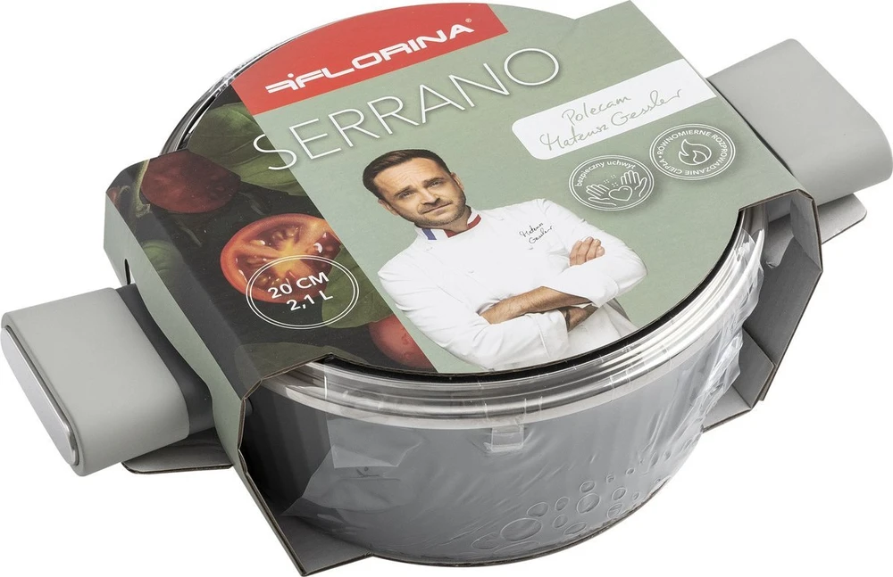 Florina Aliuminis puodas su dangteliu Florina Serrano 20 cm 2,1 l