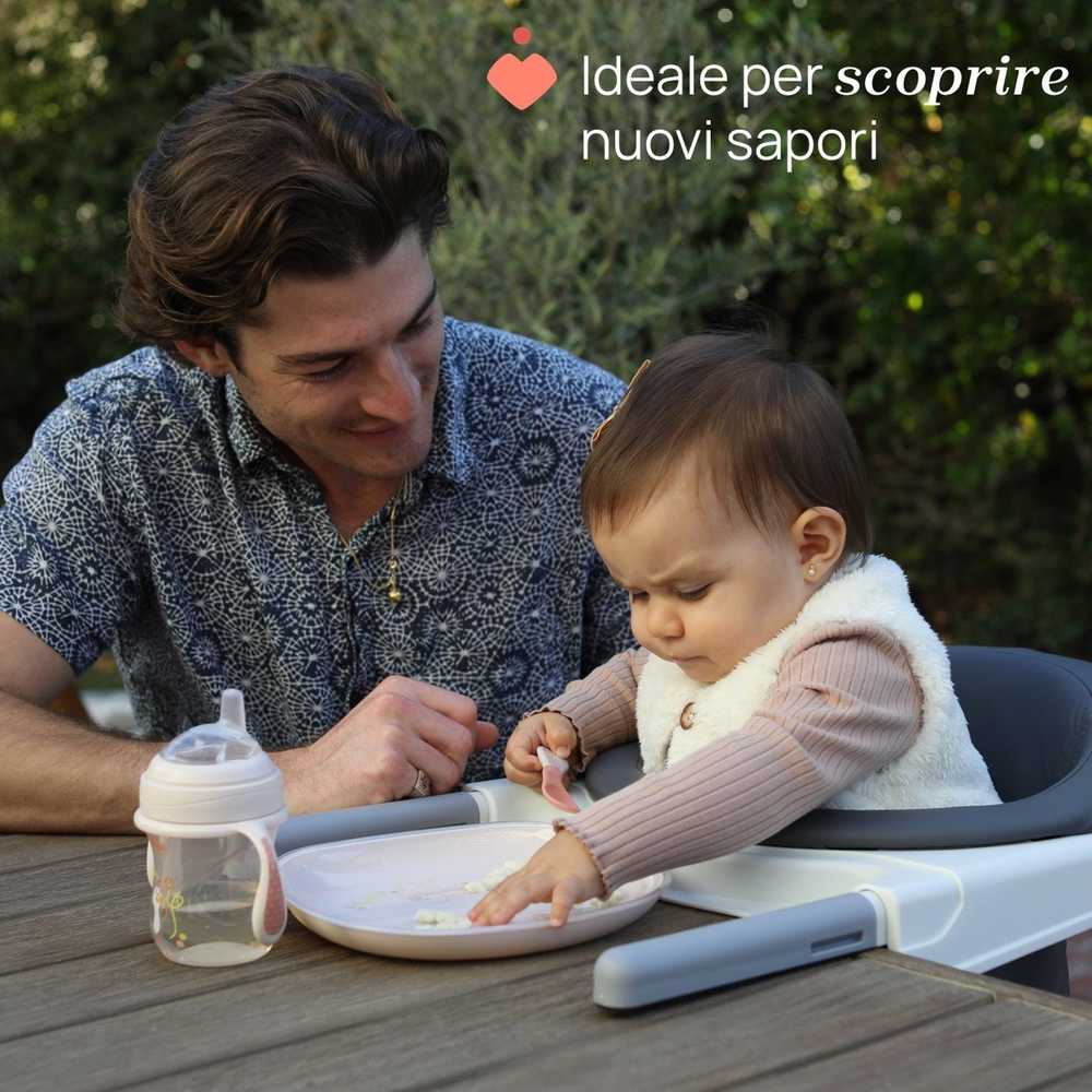 Chicco 3 dalių lėkštė mėlyna 12 mėn.+
