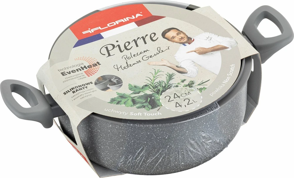 Florina Puodas aluminiowy Pierre 24 cm 4,2 l by Mateusz Gessler