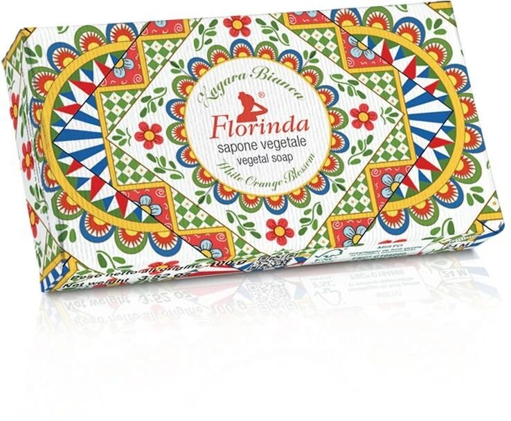 Florinda Baltas Oranžinis Blossom Vegan Drėkinantis Kvepiantis Muilas Kūnui, 100 g