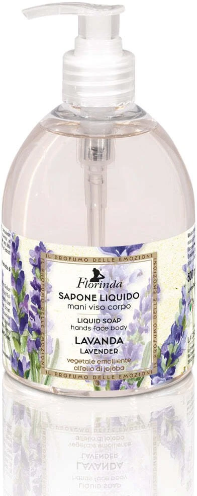 Florinda Levandų gėlių valomasis skystas muilas veidui, kūnui ir rankoms, 500 ml