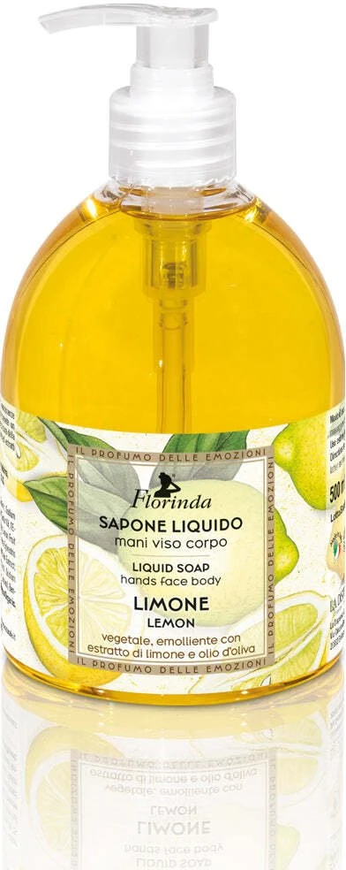 Florinda Lemon & Olive Oil Cleansing & Hydrating Liquid Soap For Face & Body, 500 ml