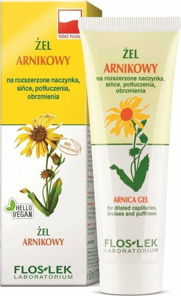 Floslek Arnica gelis išsiplėtusiems kapiliarams, mėlynėms ir patinimams 50 ml