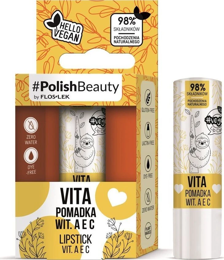 Floslek Vege Lip Care Vita vegan lūpų dažai Vitaminai AEC 4,1g