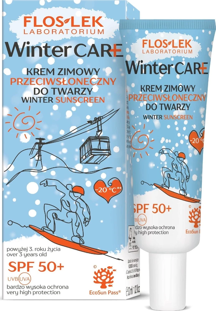Floslek Winter Care žieminis kremas nuo saulės veidui SPF50+ 30ml