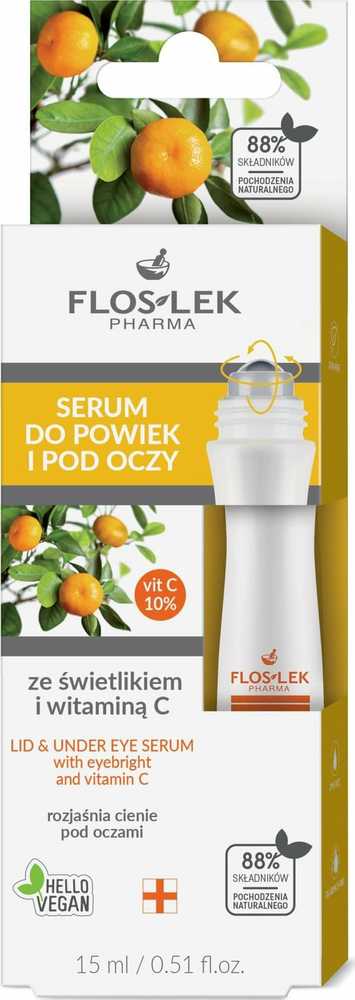 Floslek Akių vokų ir paakių kosmetika su stoglangiu, 15 ml