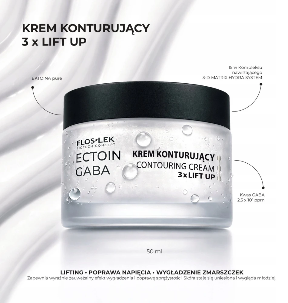 Floslek „Ectoin Gaba“ kontūrinis veido kremas 50 ml