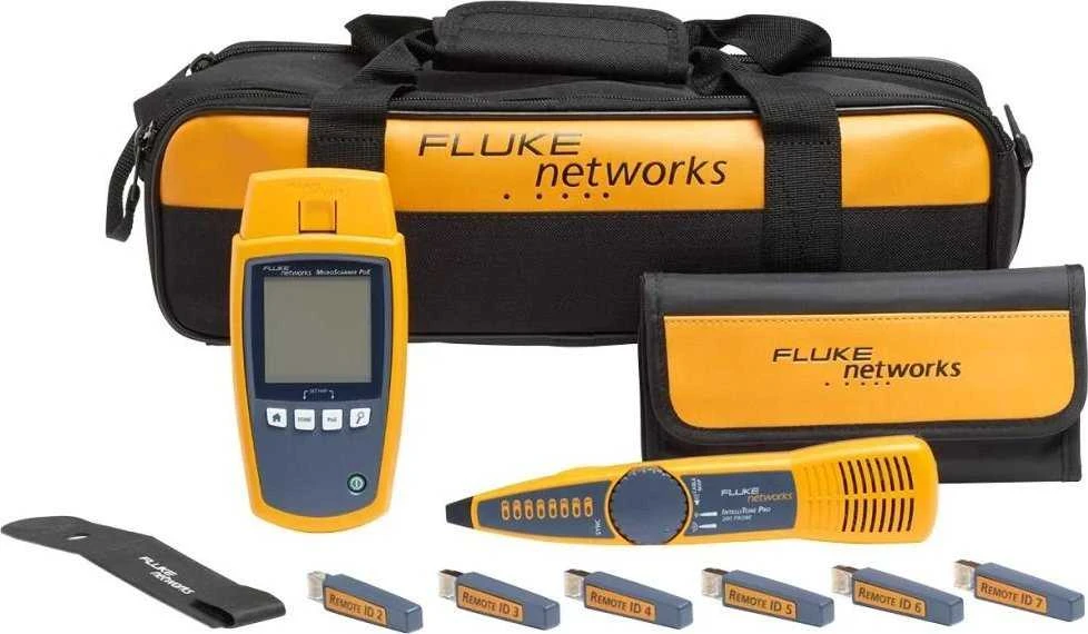 „Fluke networks“ FLUKE FL-MS-POE-KIT „MicroScanner PoE“ kabelių patikros testeris su papildomu kabeliu