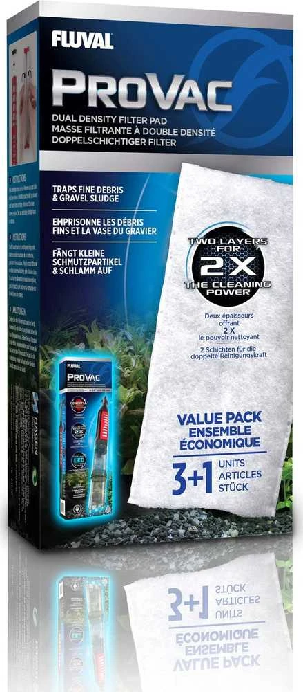 Fluval Filtrų įdėklai ProVac dezilteriui, 3+1 vnt