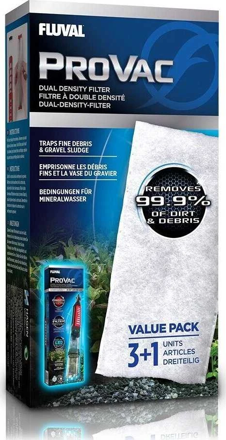 Fluval Filtrų įdėklai ProVac dezilteriui, 3+1 vnt