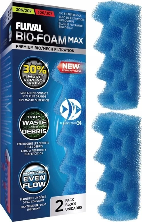 Fluval 207/307 Bio foam mėlyna kempinė (2vnt)