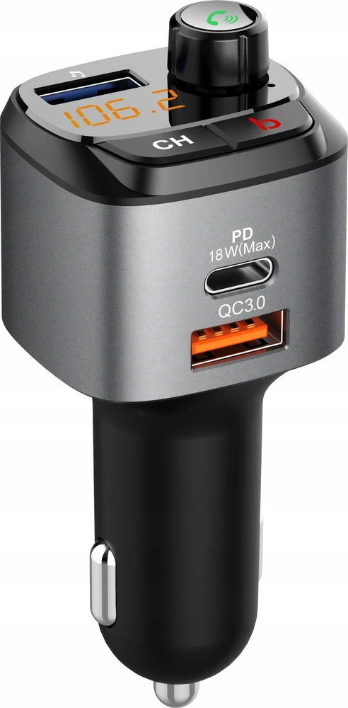 FM siųstuvas Bounn FM siųstuvo automobilinis įkroviklis QC3.0+PD20W