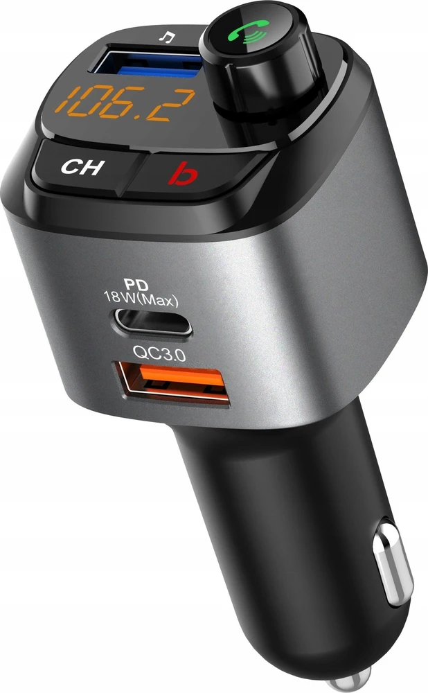 FM siųstuvas Bounn FM siųstuvo automobilinis įkroviklis QC3.0+PD20W