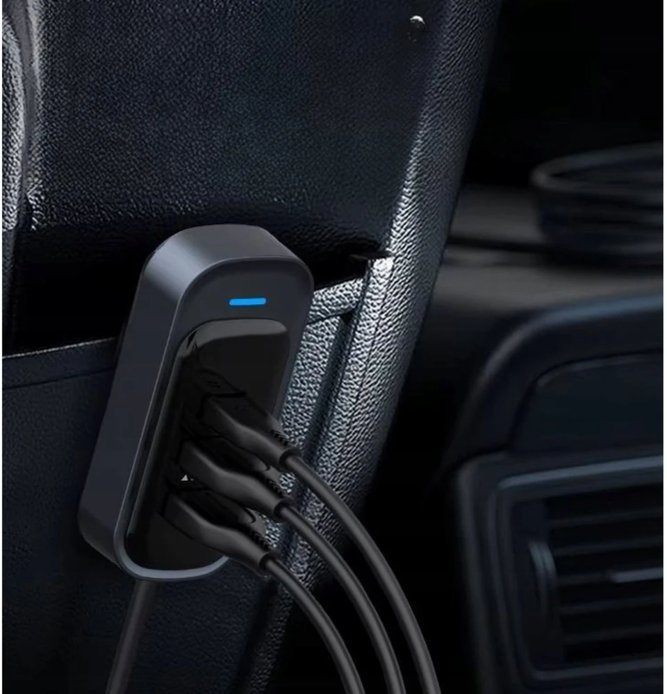 FM siųstuvas Somostel Somostel siųstuvas 3x USB / 2x Typ-C 3.1A QC PD juodas SMS-A110 (35538)