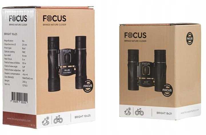 Žiūronai „Focus Sport Optics Bright“ 10x25 taikiklis